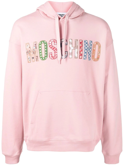 Moschino Hoorie With Tightening Link In Pink