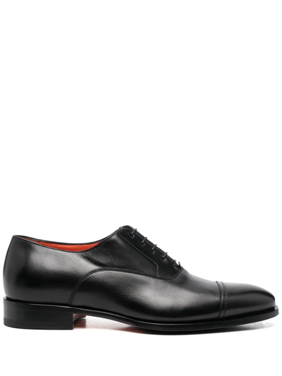 Santoni Lace-up Oxford Shoes In Black