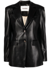 Nanushka Single-breasted Blazer In Schwarz