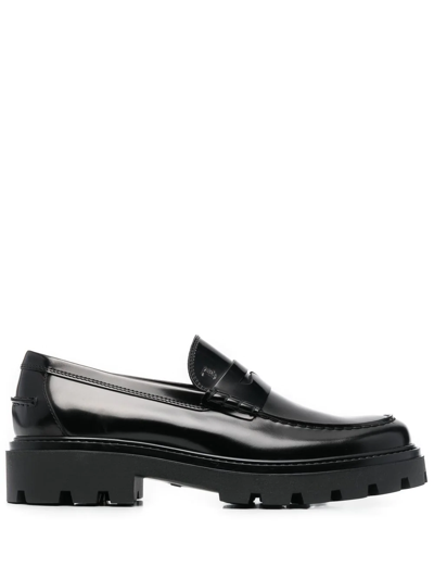Tod's Patent-leather Loafers In Black