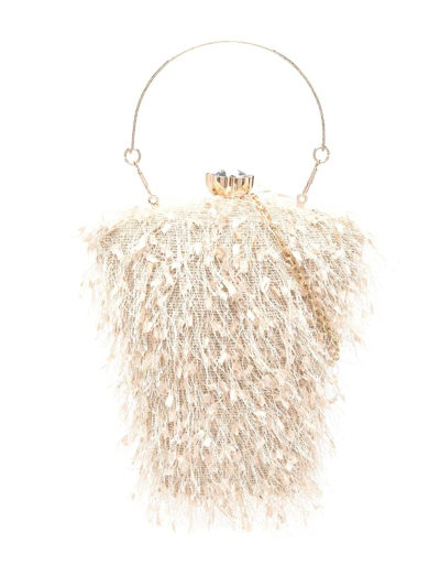 Monnalisa Kids' Frayed-detail Shoulder Bag In Neutrals