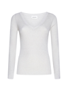 P.a.r.o.s.h V-neck Ribbed Knit Jumper In Fantasia Panna