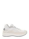 APC RUN AROUND WHITE AND BEIGE LEATHER AND FABRIC SNEAKERS A.P.C WOMAN