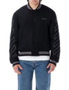 OFF-WHITE DIAG OUTLINE WOOL VARSITY JACKET