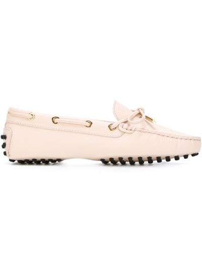 Tod's Women's  Pink Leather Loafers