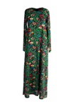 LA DOUBLEJ LA DOUBLEJ WOMEN'S  GREEN POLYESTER DRESS