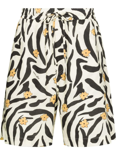 Nanushka Men's Doxxi Printed Drawstring Shorts In Neutrals