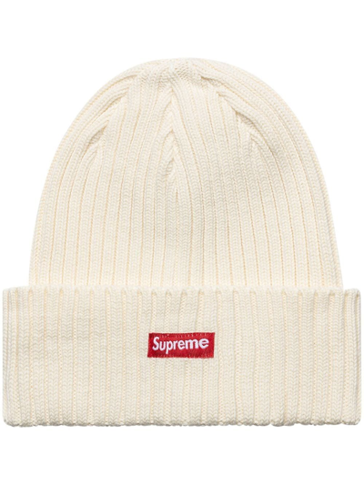 Supreme Overdyed Beanie Hat In Weiss