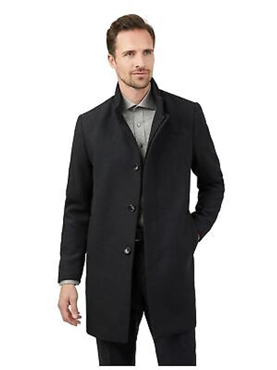 Pre-owned Jeff Banks Mens Overcoat Charcoal