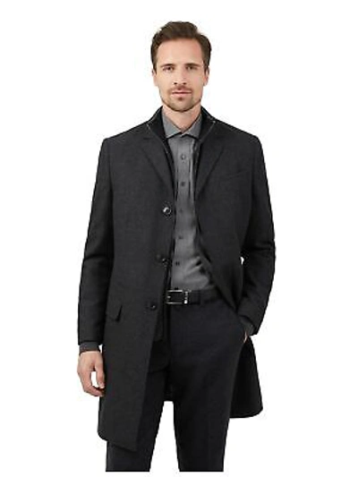 Pre-owned Jeff Banks Mens Overcoat Charcoal