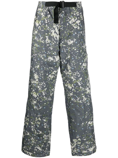 A-cold-wall* Nephin Graphic-print Relaxed-fit Shell Storm Trousers In Grey