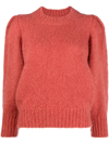 Isabel Marant Emma Pleated-shoulder Knit Jumper In Rot