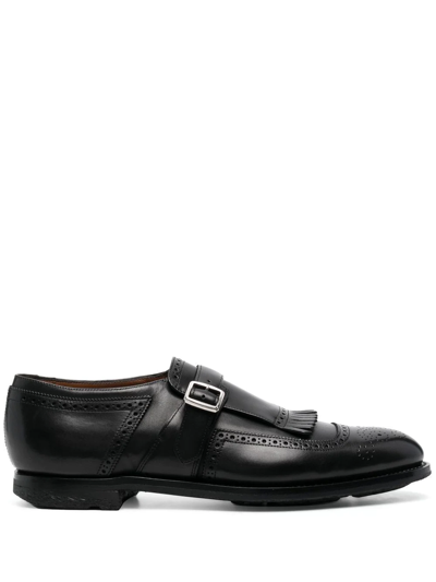 Church's Shanghai Leather Monk Shoes In Grey