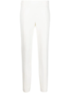 Proenza Schouler Bi-stretch Crepe Slim Trousers In Weiss