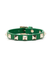 Valentino Garavani Rockstud Buckle Bracelet In Green