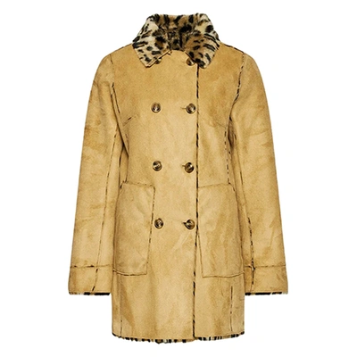Pre-owned Guess Women's Anette Reversible Faux Fur Coat Pn: W1bl60weac0