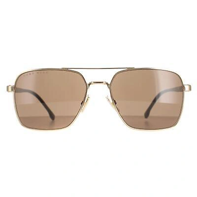Pre-owned Hugo Boss Sunglasses 1045/s/it 000 70 Rose Gold Brown