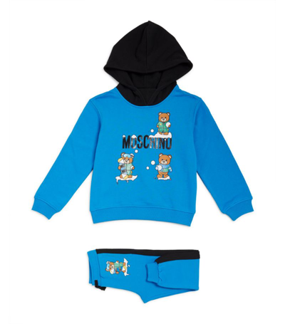 Moschino Kids Snowy Teddy Bear Tracksuit (4-14 Years) In Blue