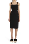 Dolce & Gabbana Tubino Jersey Midi Dress In N0000 Nero