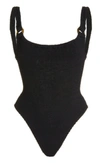 HUNZA G DOMINO SEERSUCKER SWIMSUIT