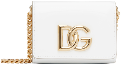Dolce & Gabbana White Micro Shoulder Bag In 80002 Bianco Ottico