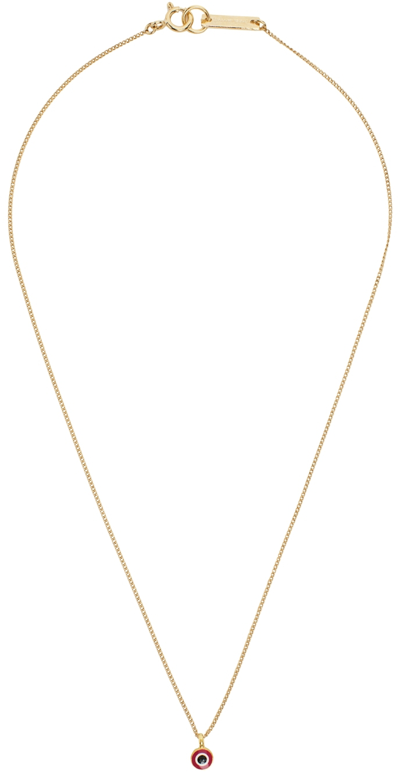 Isabel Marant Gold & Pink Lucky Man Necklace In 40fa Fuchsia