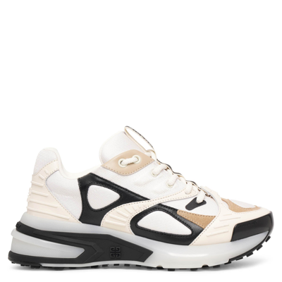 Givenchy Giv 1 Ivory And Black Runner Sneakers In Beige