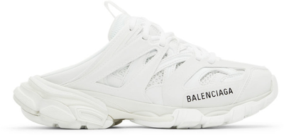 Balenciaga Track Mule Logo-print Mesh And Rubber Sneakers In Neutrals
