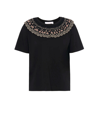 SEE BY CHLOÉ EMBROIDERED NECK DETAIL T-SHIRT