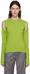 LOW CLASSIC GREEN ARMHOLE SWEATER