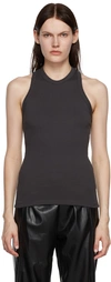 Low Classic Black Classic Tank Top In Charcoal