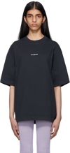 Acne Studios Cropped Length Logo T-shirt In Black