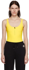 Moncler Yellow Nylon One-piece Swimsuit