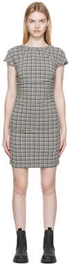 GANNI BLACK CHECK DRESS