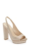 Pelle Moda Palma Slingback Sandal In Platinum Gold