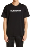 Burberry Harriston Logo Cotton Jersey T-shirt In Black