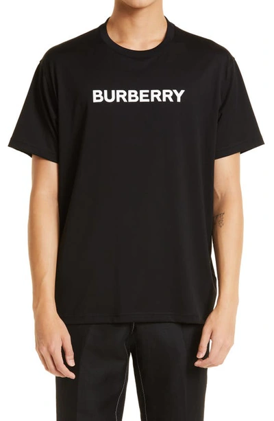 Burberry Harriston Logo Cotton Jersey T-shirt In Black