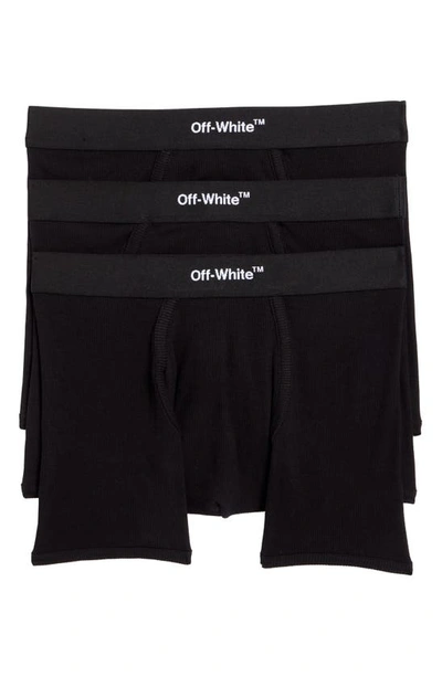 Off-white 3-pack Helvetica Boxer Briefs In Black