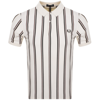 FRED PERRY FRED PERRY STRIPE POLO T SHIRT CREAM