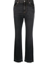 Alexander Mcqueen Alexander Mc Queen Slim Black Bell Bottom Jeans In Black