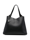 Tod's T-plaque Tote Bag In Black
