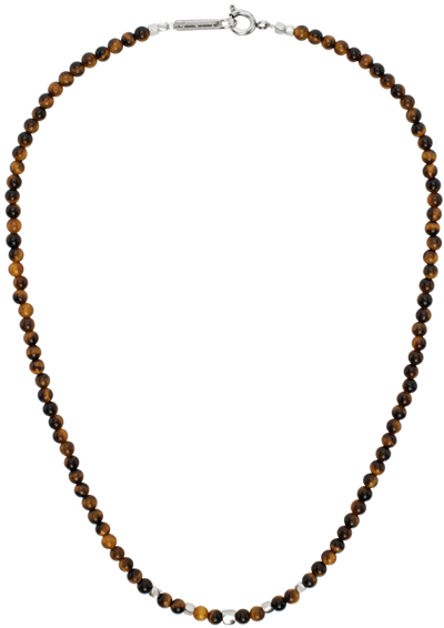 Isabel Marant Brown & Black Snowstone Necklace In Multi