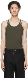 Dion Lee Density Double-strap Tank Top In Shadow Green