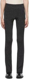 DION LEE BLACK REFLECTIVE LOUNGE PANTS