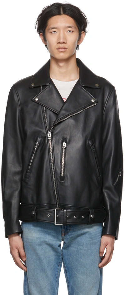 Acne Studios Biker Jacket In Black Leather