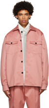 Sacai Oversize Cotton Chino Button-up Shirt In 776 Pink