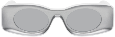 Loewe Paula's Ibiza Original 49mm Small Rectangular Sunglasses In White