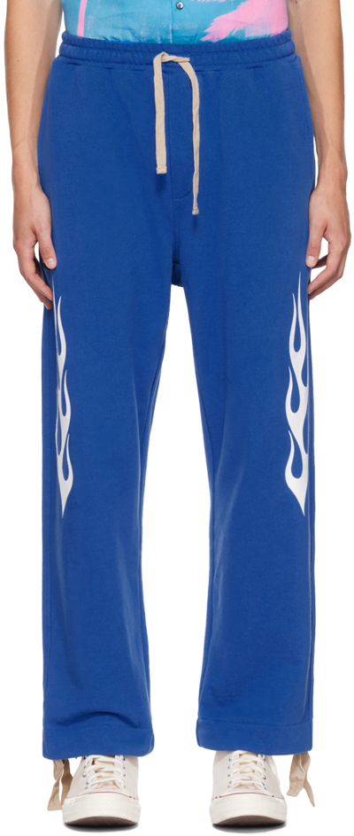 Double Rainbouu Blue Ez Lounge Pants In Blazed (cobalt)