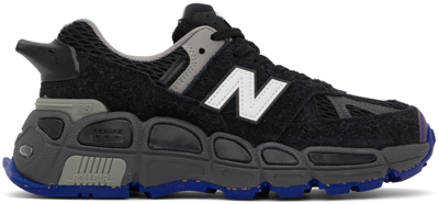 New Balance Salehe Bembury 574 Yurt Leather And Mesh-trimmed Brushed-suede Trainers In Black