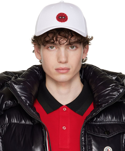 Moncler Spider-man Patch Baseball Cap In White